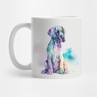 Great dane puppy in watercolour Mug